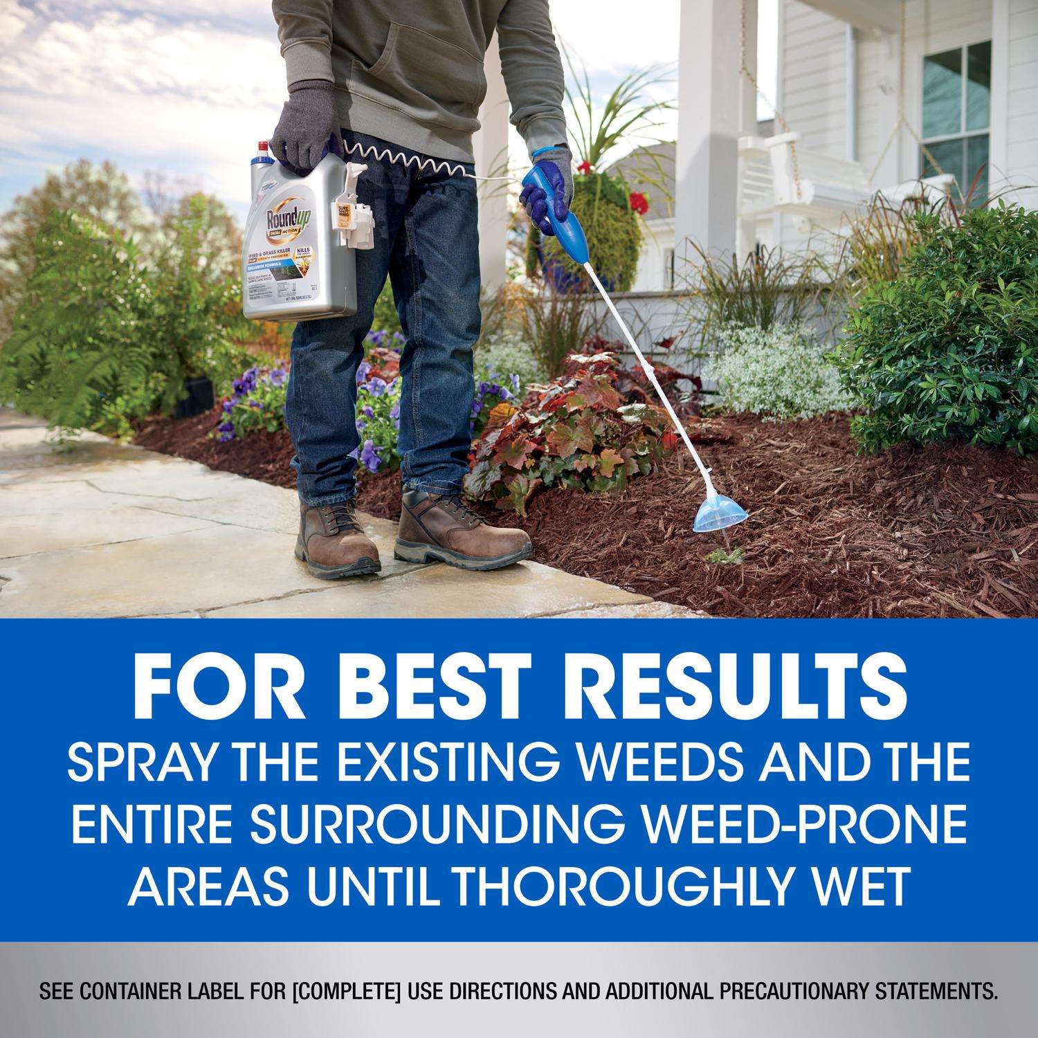  Roundup Dual Action Weed And Grass Killer RTU Liquid 1.25 Gal