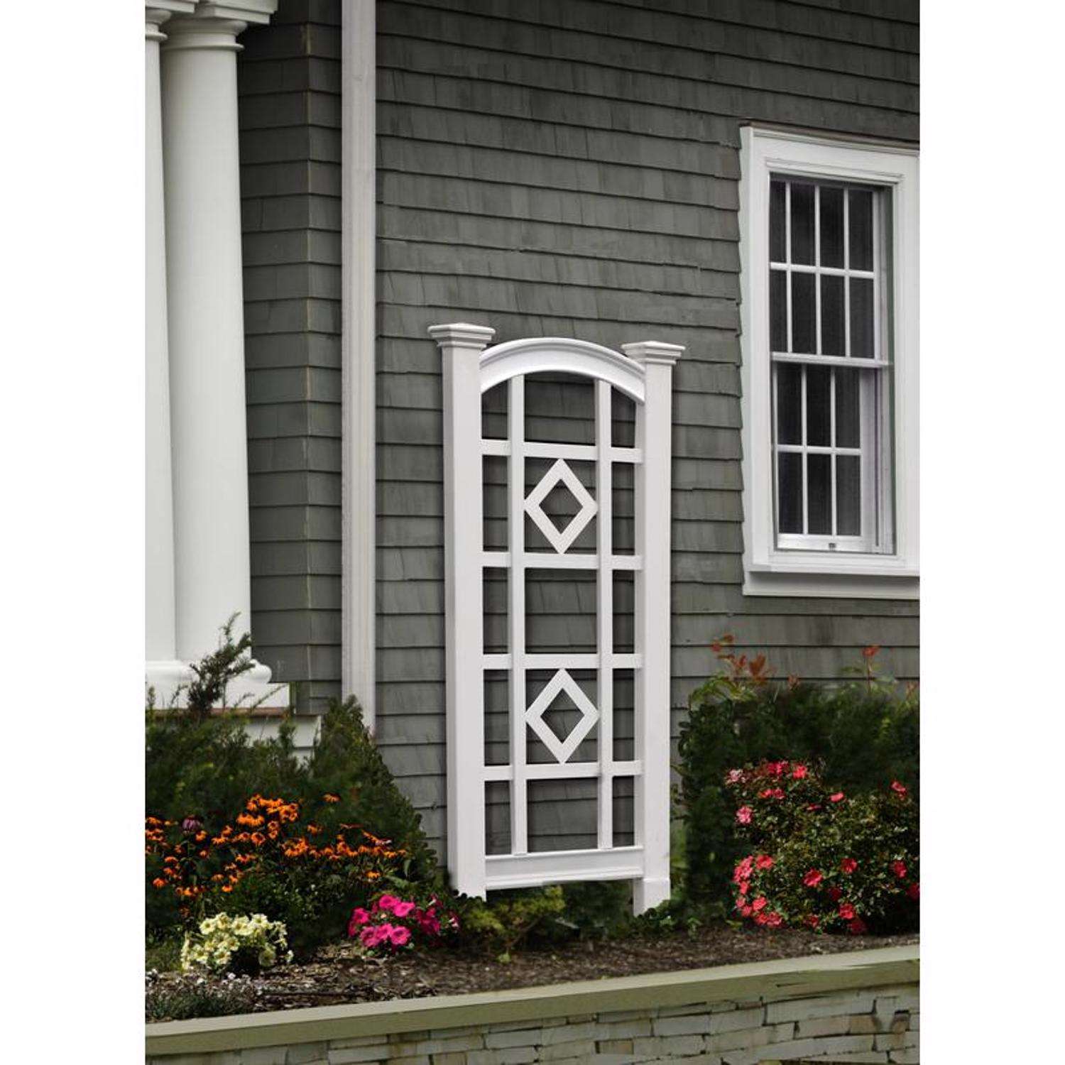  Vita Milan 59.25 In. H White Vinyl Garden Trellis