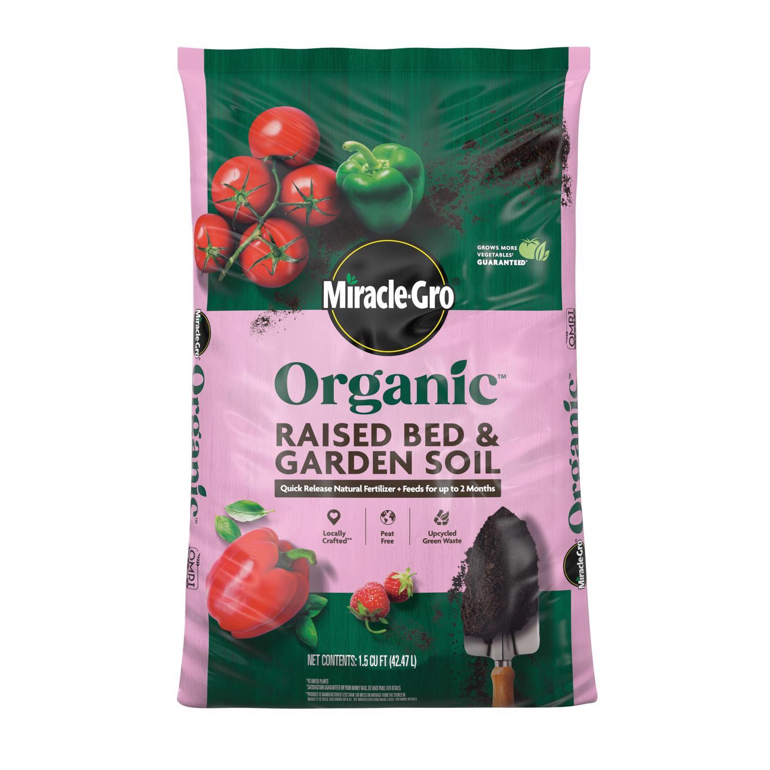  Miracle-Gro Organic Organic All Purpose Raised Bed Soil 1.5 Cu Ft