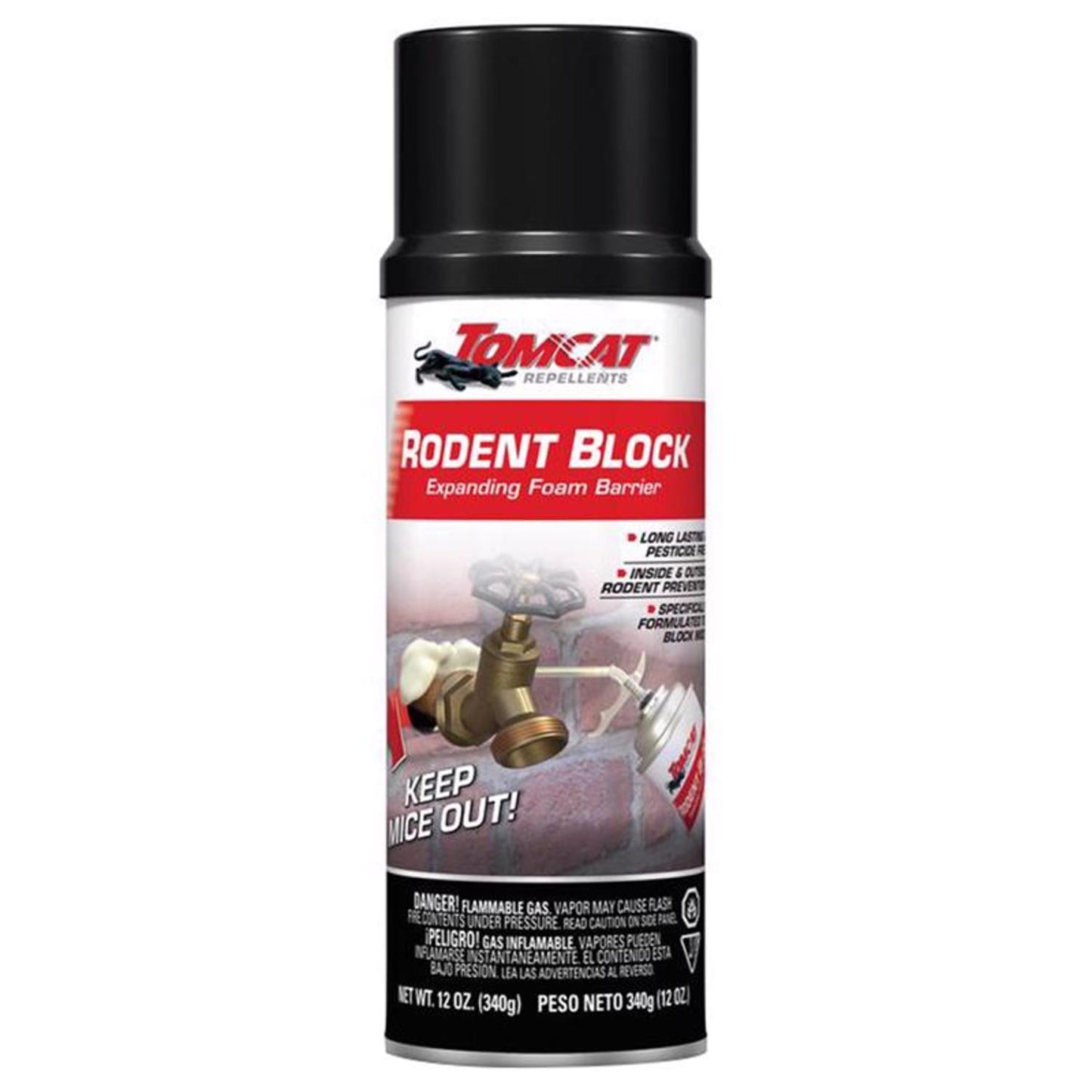  Tomcat Rodent Block Toxic Bitrex Pest Control Foam For Mice 12 Oz