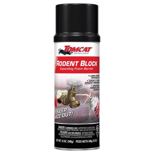  Tomcat Rodent Block Toxic Bitrex Pest Control Foam For Mice 12 Oz