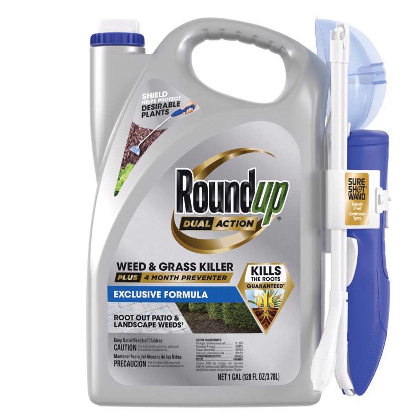  Roundup Dual Action Weed And Grass Killer RTU Liquid 1 Gal