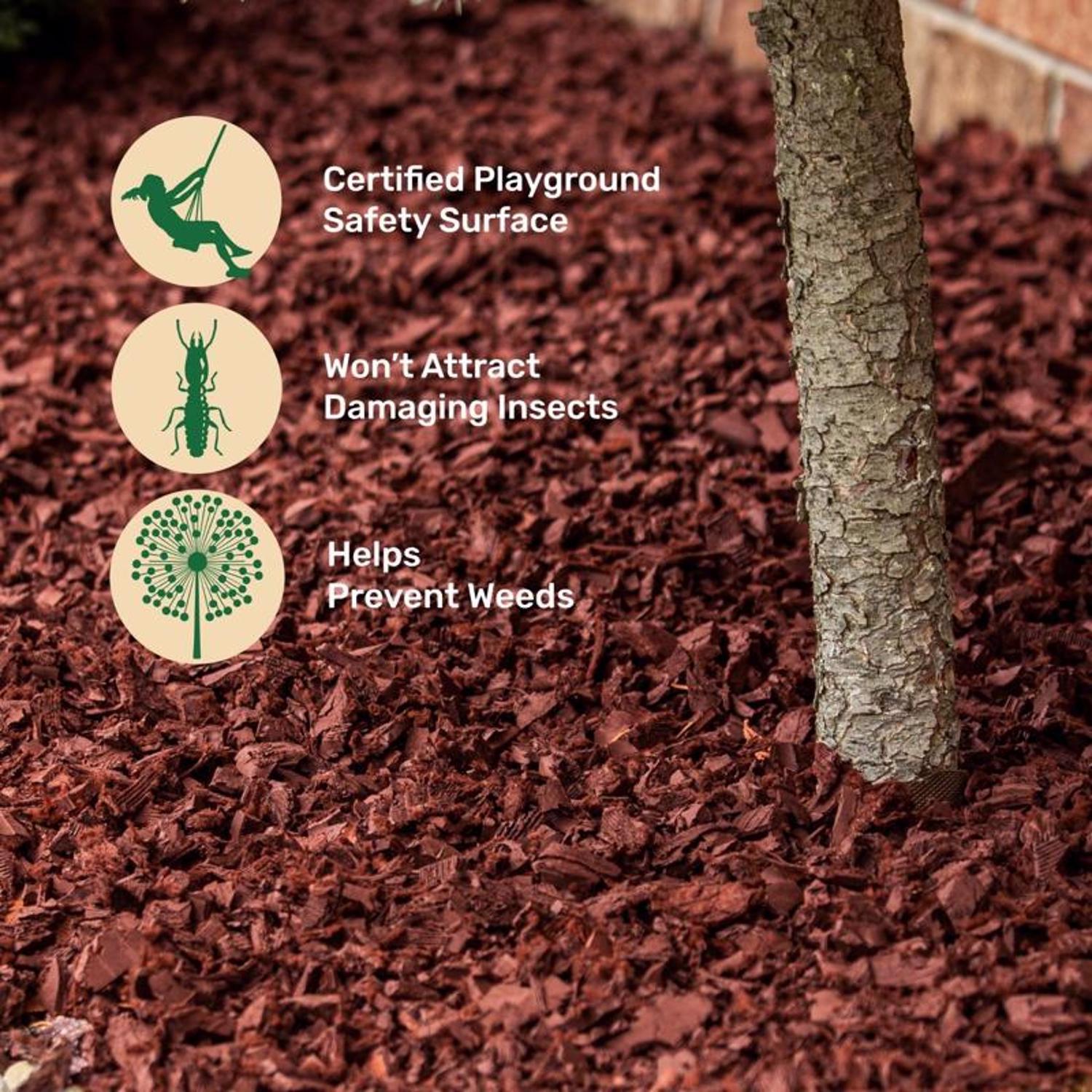 Ground Smart Red Rubber Nuggets 0.8 Cu Ft