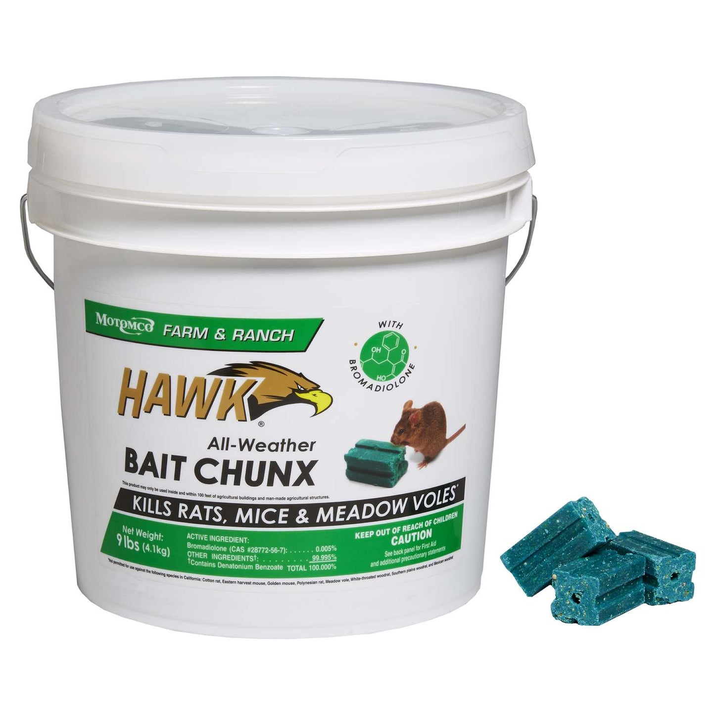  Motomco Hawk Toxic Bait Blocks For Mice And Rats 9 Lb