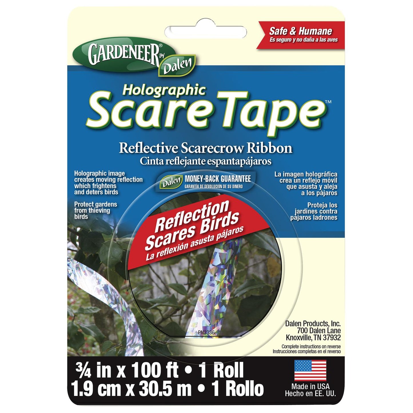  Dalen Gardeneer Bird Repelling Ribbon For Assorted Species 1 Pk