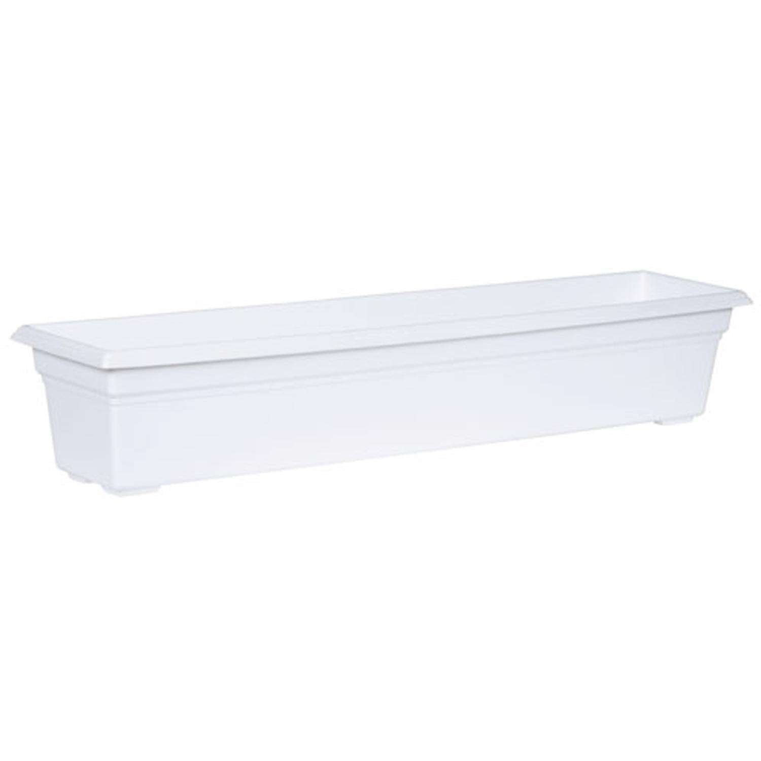  Novelty 6.5 In. H X 8 In. W X 36 In. D X 36 In. D Plastic Countryside Flower Box White