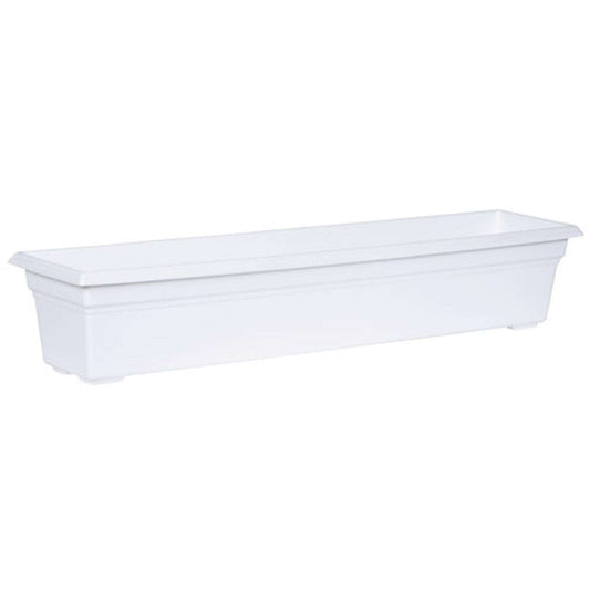  Novelty 6.5 In. H X 8 In. W X 36 In. D X 36 In. D Plastic Countryside Flower Box White