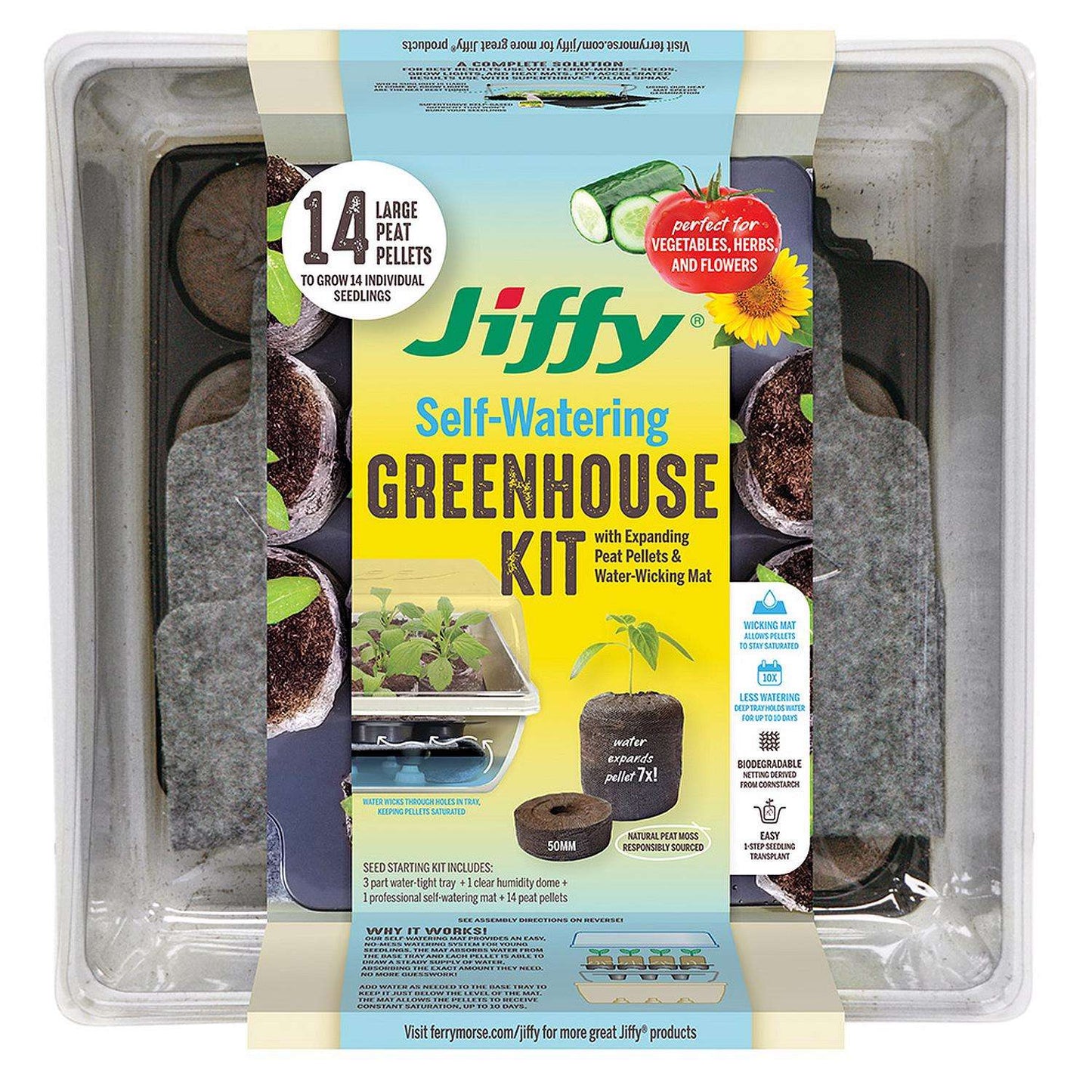  Jiffy 14 Cells 11 In. H X 11 In. W Seed Starting Kit 1 Pk