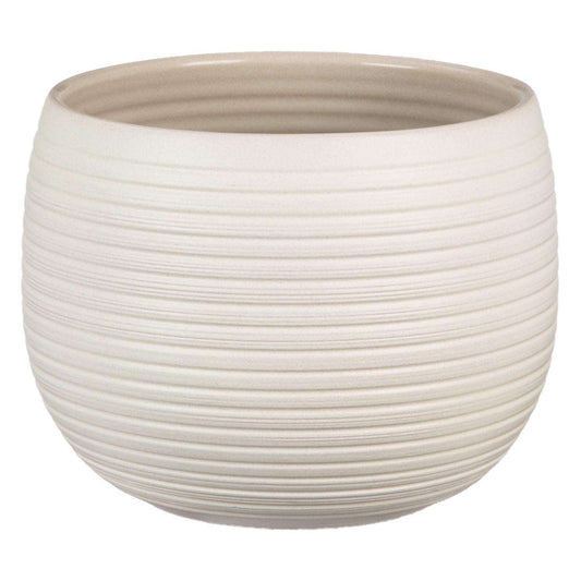  Scheurich Linara 9.25 In. D Ceramic Flower Pot Cream