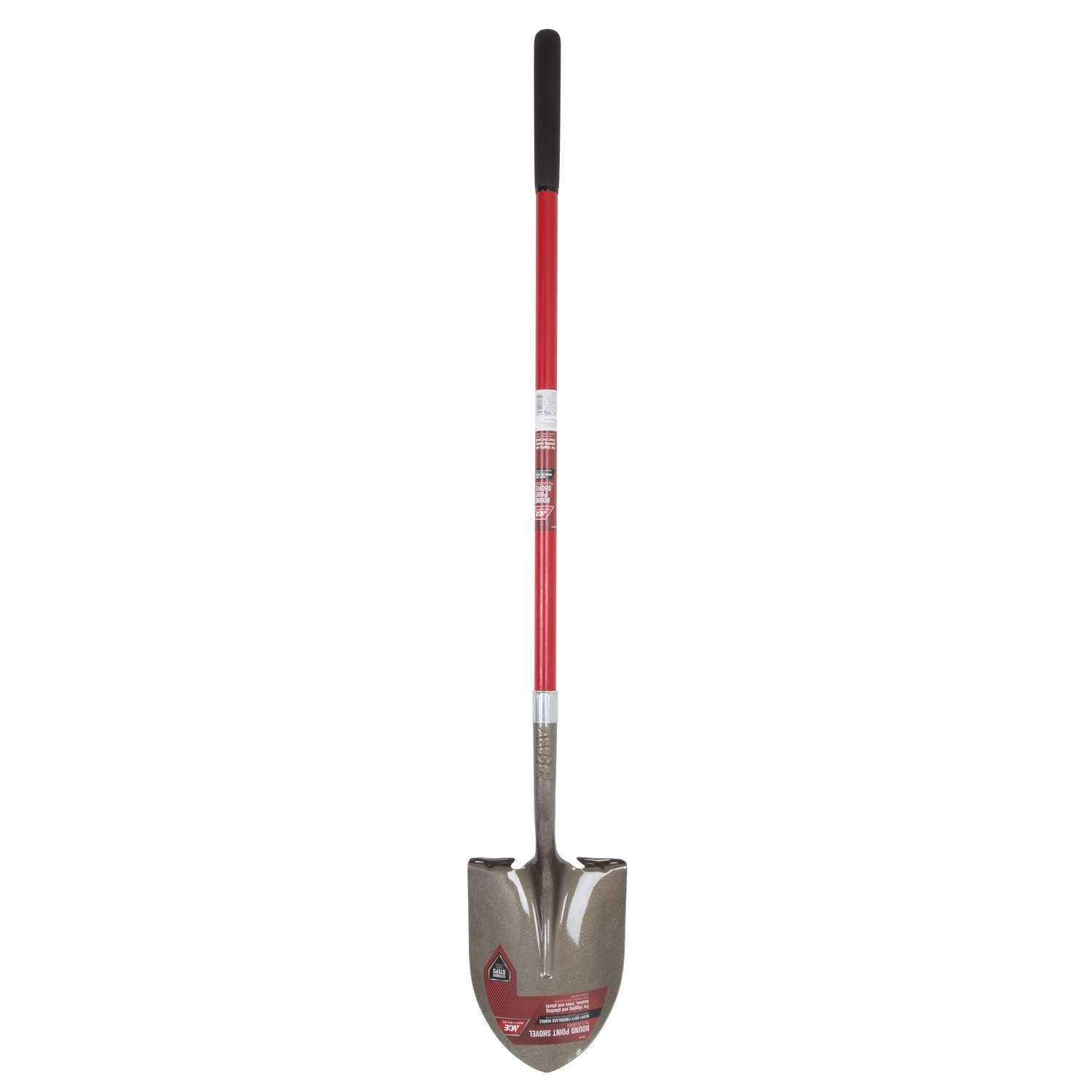  Ace 57.25 In. Steel Round Digging Shovel Fiberglass Handle