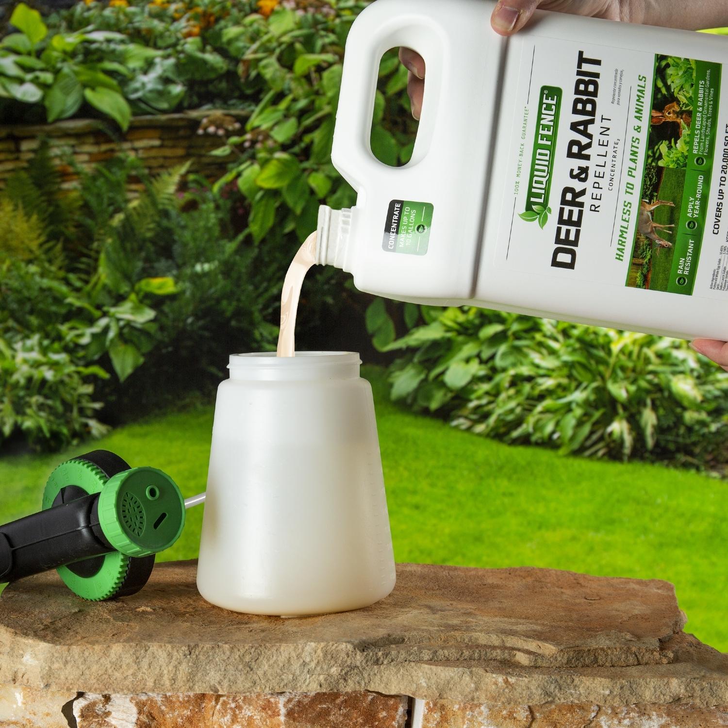  Liquid Fence Animal Repellent Concentrate For Deer And Rabbits 1 Gal