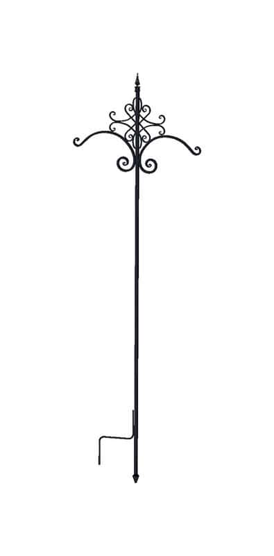  Panacea Black Steel 84 In. H Quatrefoil Plant Hook 1 Pk
