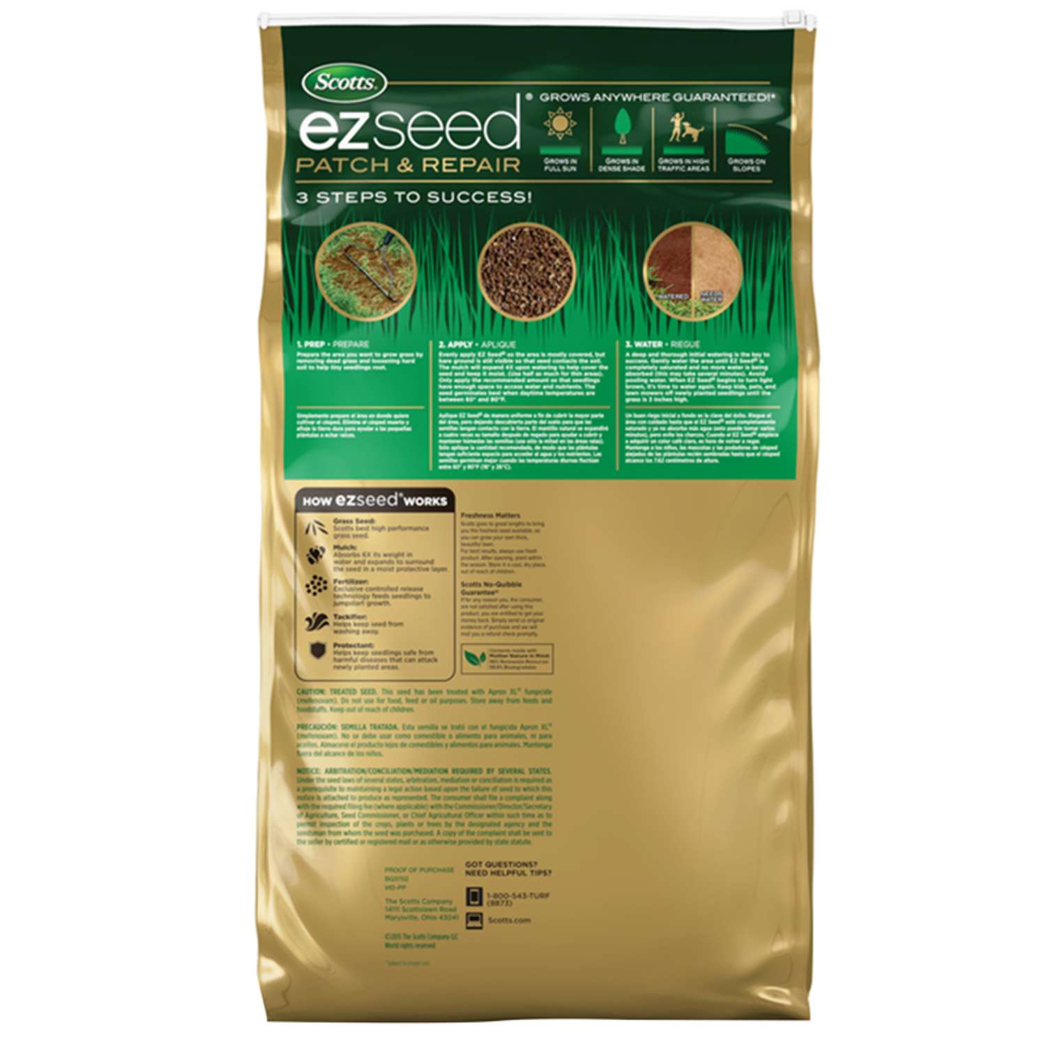  Scotts EZ Seed Tall Fescue Grass Sun Or Shade Seed/Fertilizer/Mulch Repair Kit 10 Lb