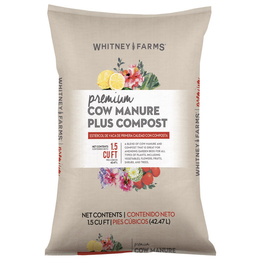  Whitney Farms Natural Premium Organic Cow Manure 1.5 Cu Ft