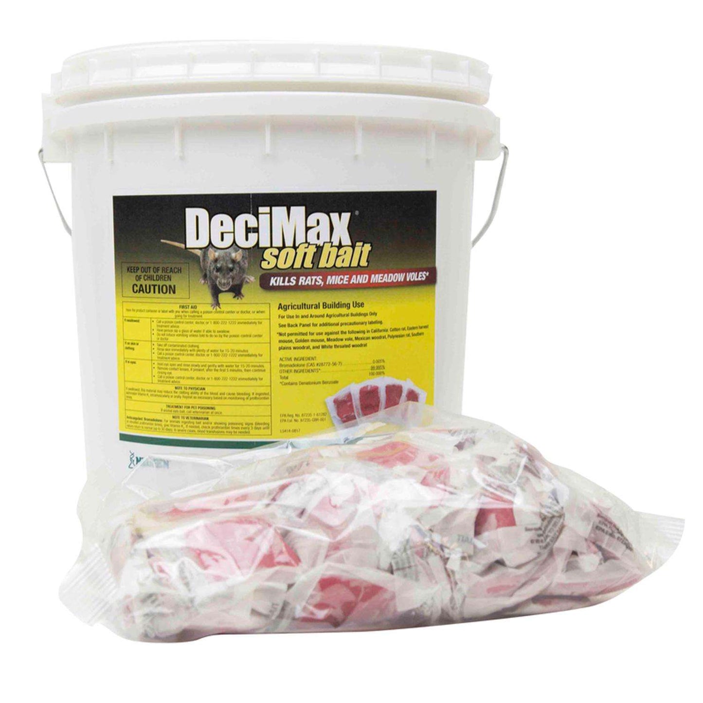  DeciMax Peanut-Flavored Soft Bait Packs For Mice And Rats 8 Lb