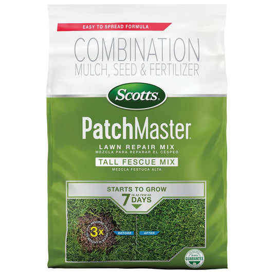  Scotts PatchMaster Tall Fescue Grass Sun Or Shade Seed/Fertilizer/Mulch Repair Kit 10 Lb