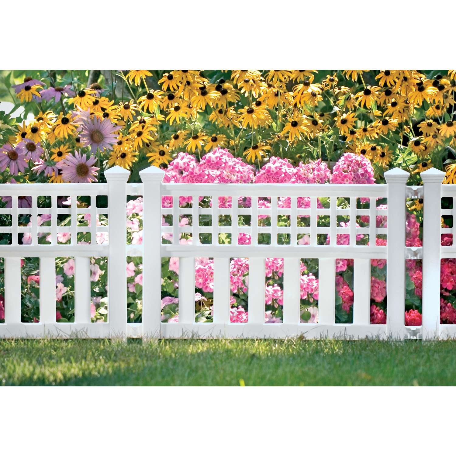  Suncast 2 Ft. L X 20.5 In. H Resin White Garden Fence