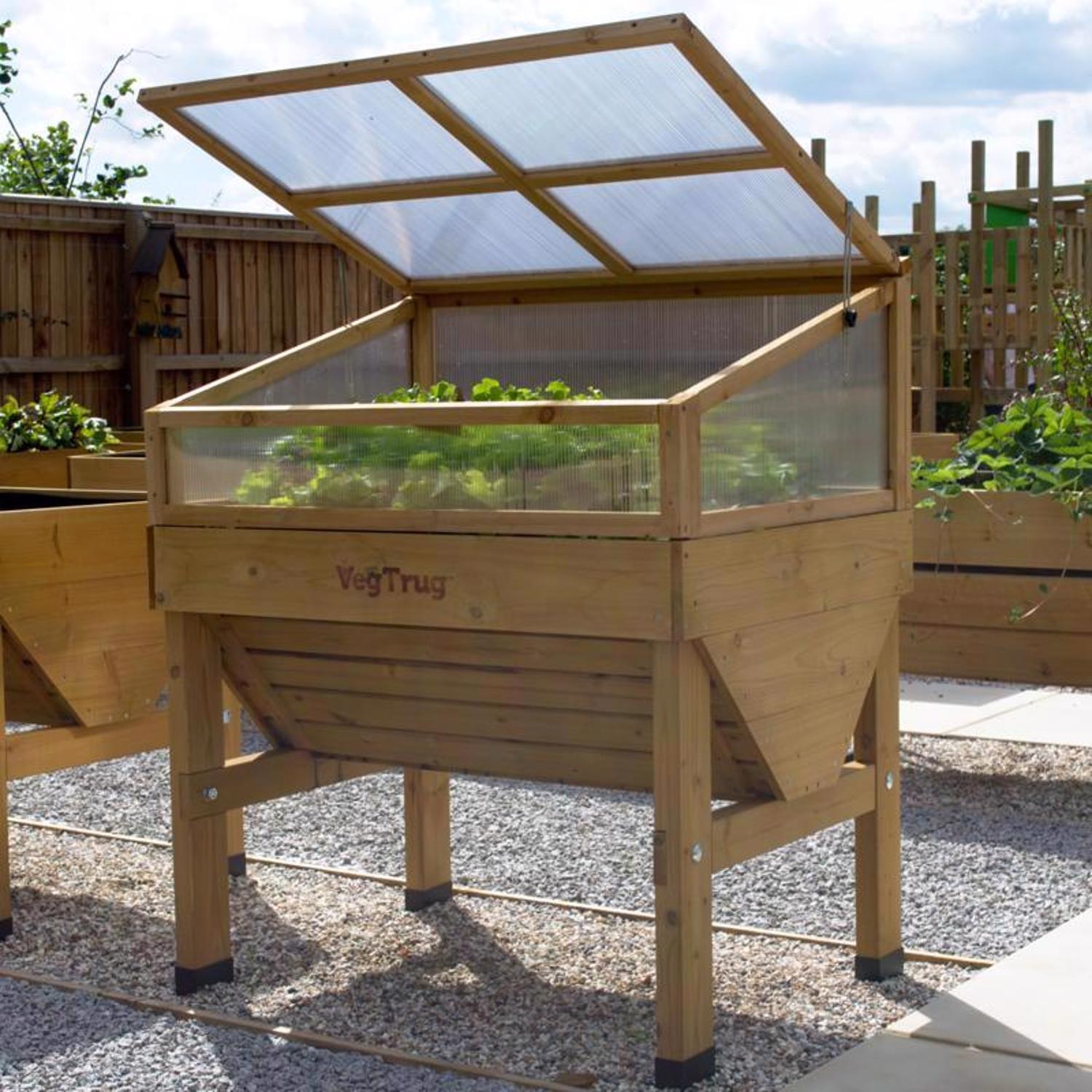  VegTrug Cold Frame Natural 41 In. W X 30 In. D X 18 In. H Raised Bed Greenhouse