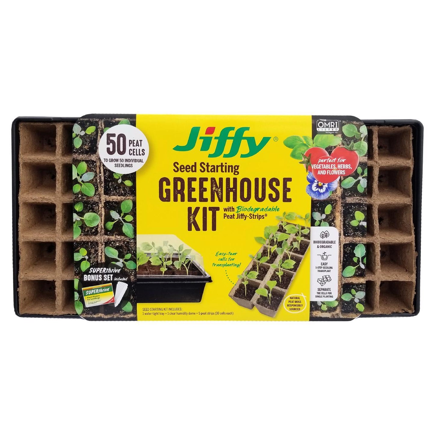  Jiffy 50 Cells 5.5 In. H X 11 In. W X 21 In. L Seed Starting Kit 1 Pk