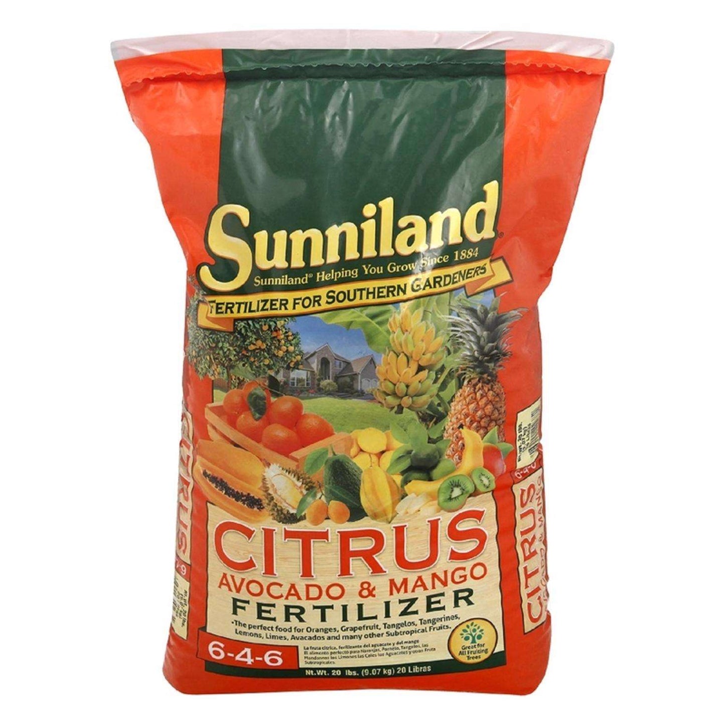  Sunniland Avocado And Mango 6-4-6 Plant Fertilizer 20 Lb