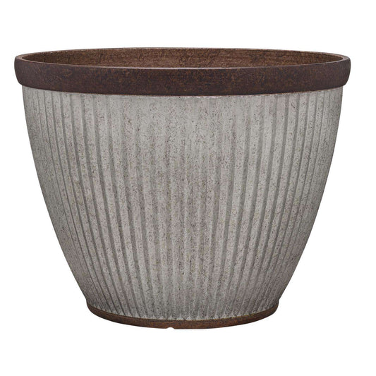  Southern Patio 11 In. H X 15 In. W X 15 In. D X 15 In. D Resin Westlake Planter Rustic Gray