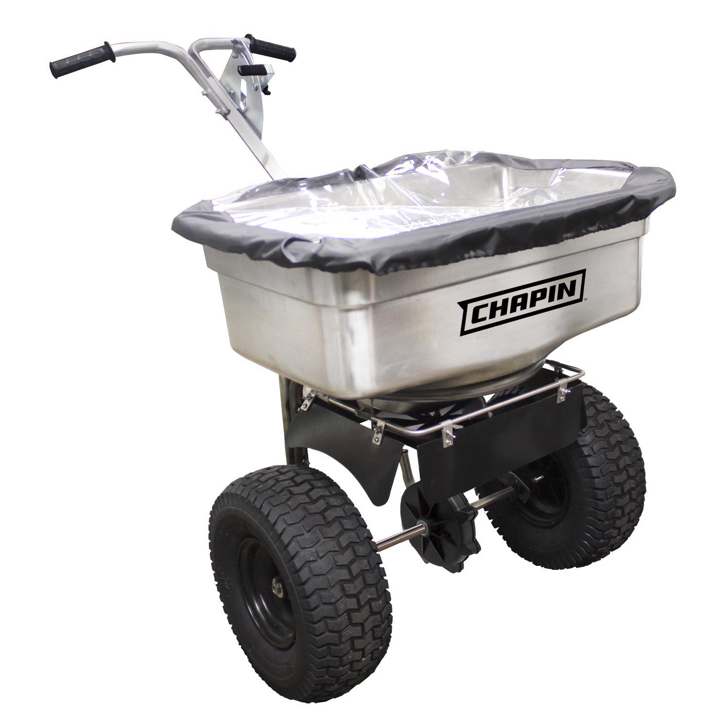  Chapin 100 In. W Push Spreader For Fertilizer/Ice Melt/Seed 100 Gal