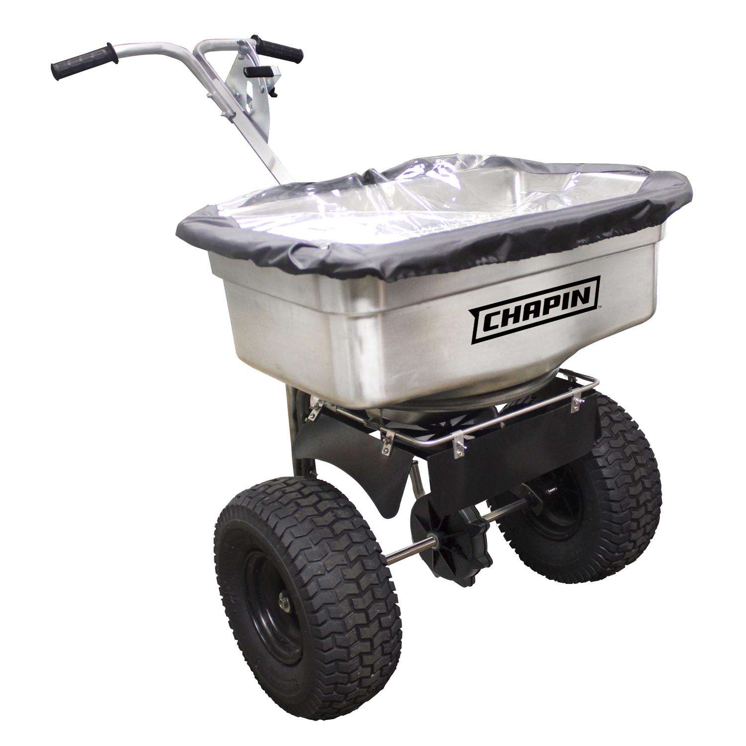  Chapin 100 In. W Push Spreader For Fertilizer/Ice Melt/Seed 100 Gal