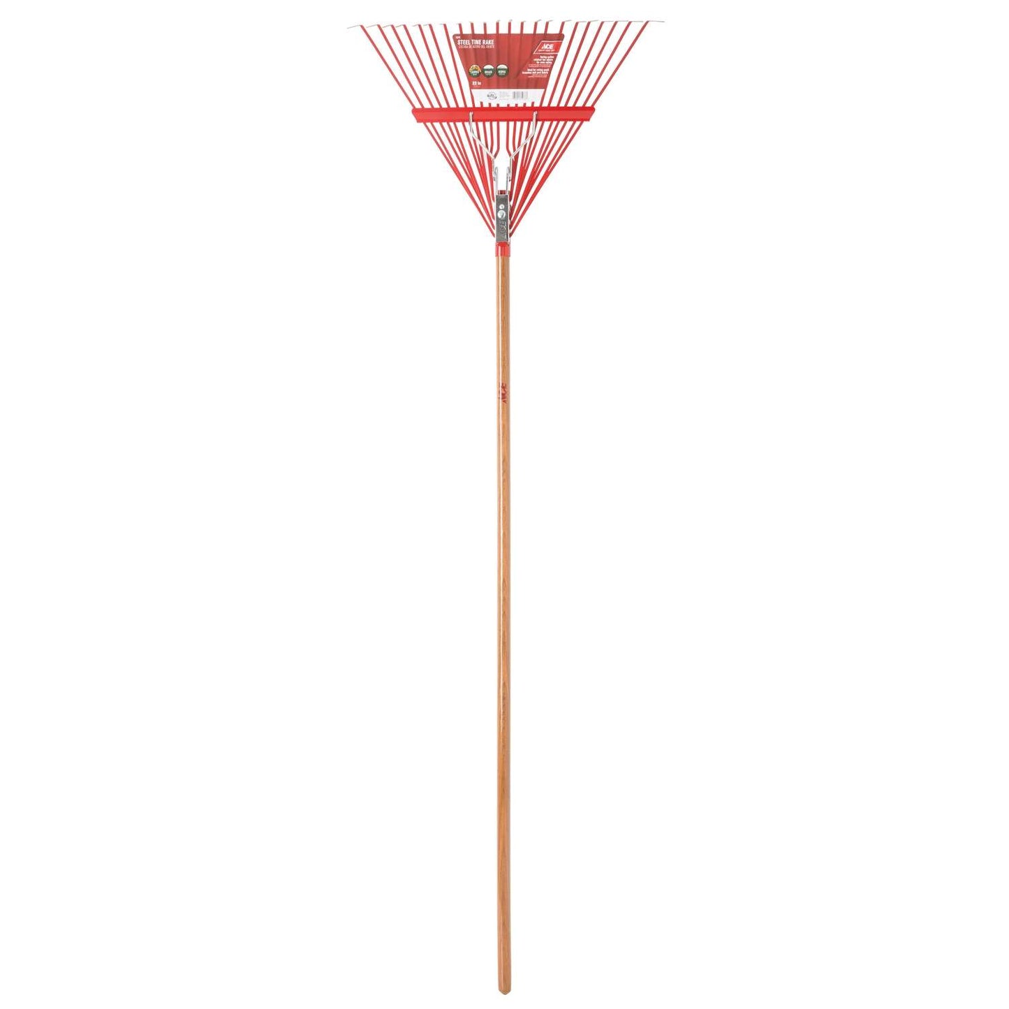  Ace 64.5 In. 22 Tine Steel Rake Wood Handle