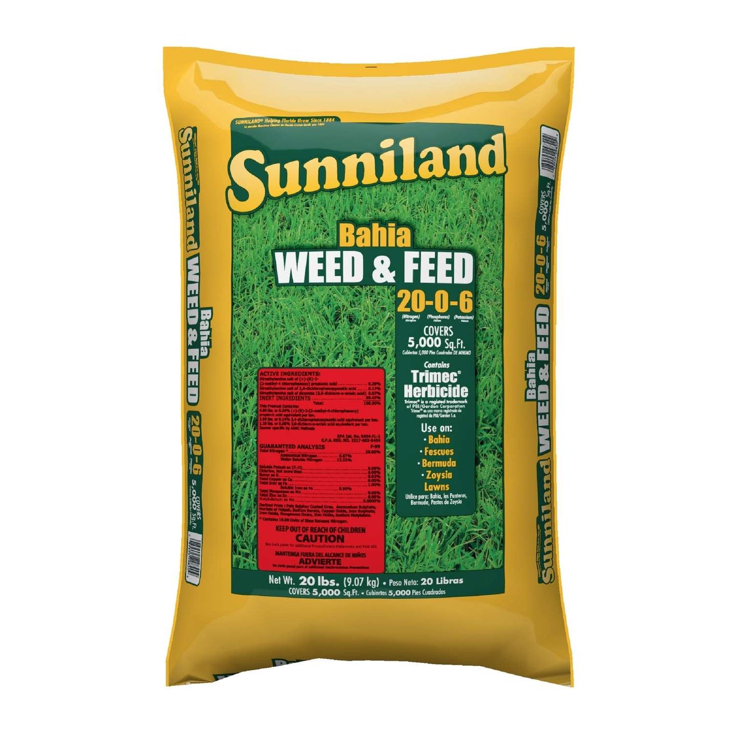  Sunniland Bahia Weed & Feed Lawn Fertilizer For Bahia Grass 5000 Sq Ft