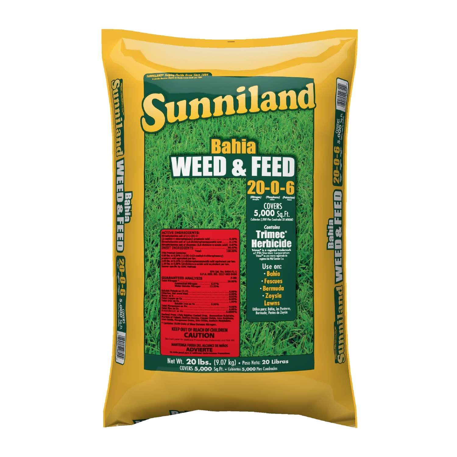  Sunniland Bahia Weed & Feed Lawn Fertilizer For Bahia Grass 5000 Sq Ft