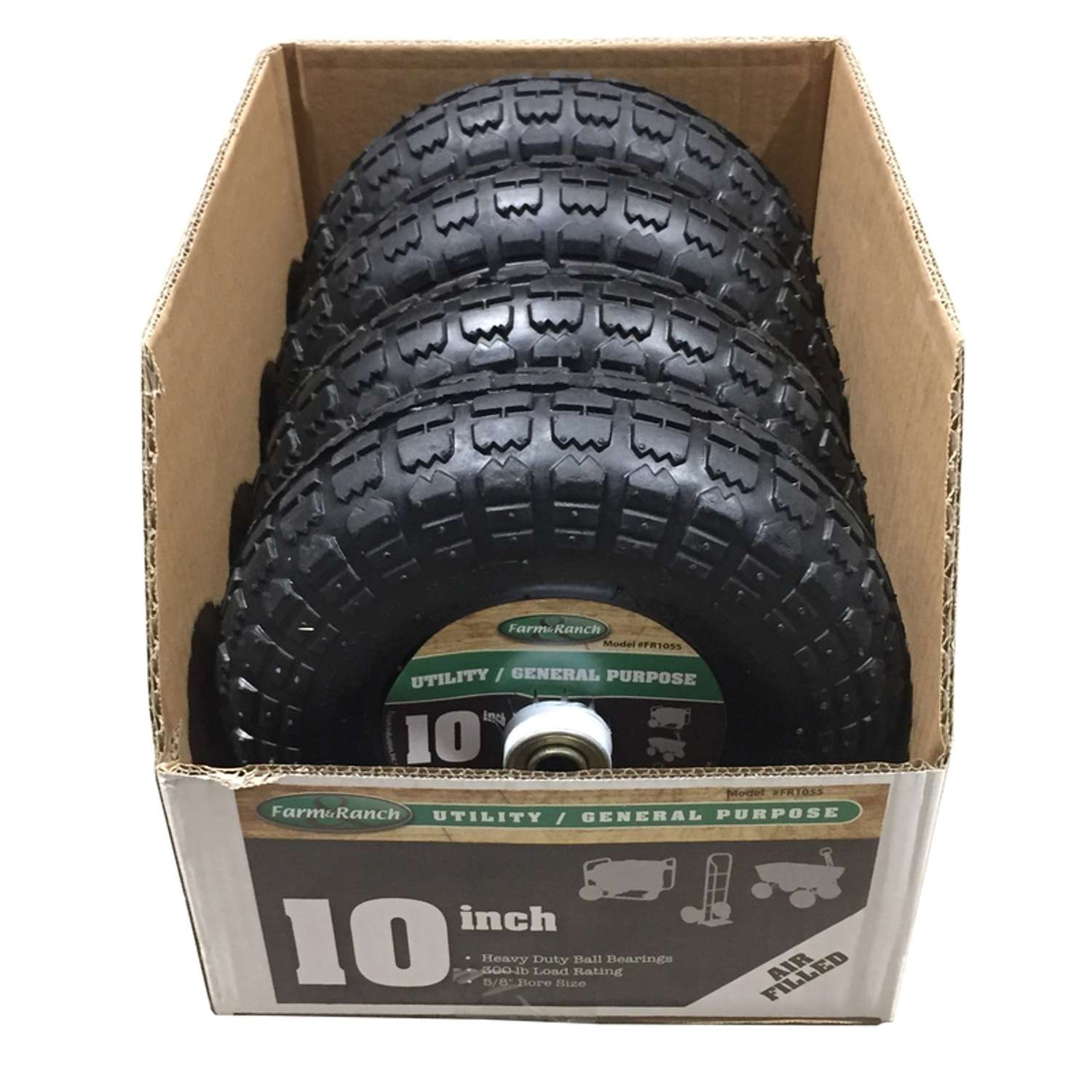  Farm And Ranch 6 In. D X 10 In. D 300 Lb. Cap. Centered Tire Rubber 1 Pk