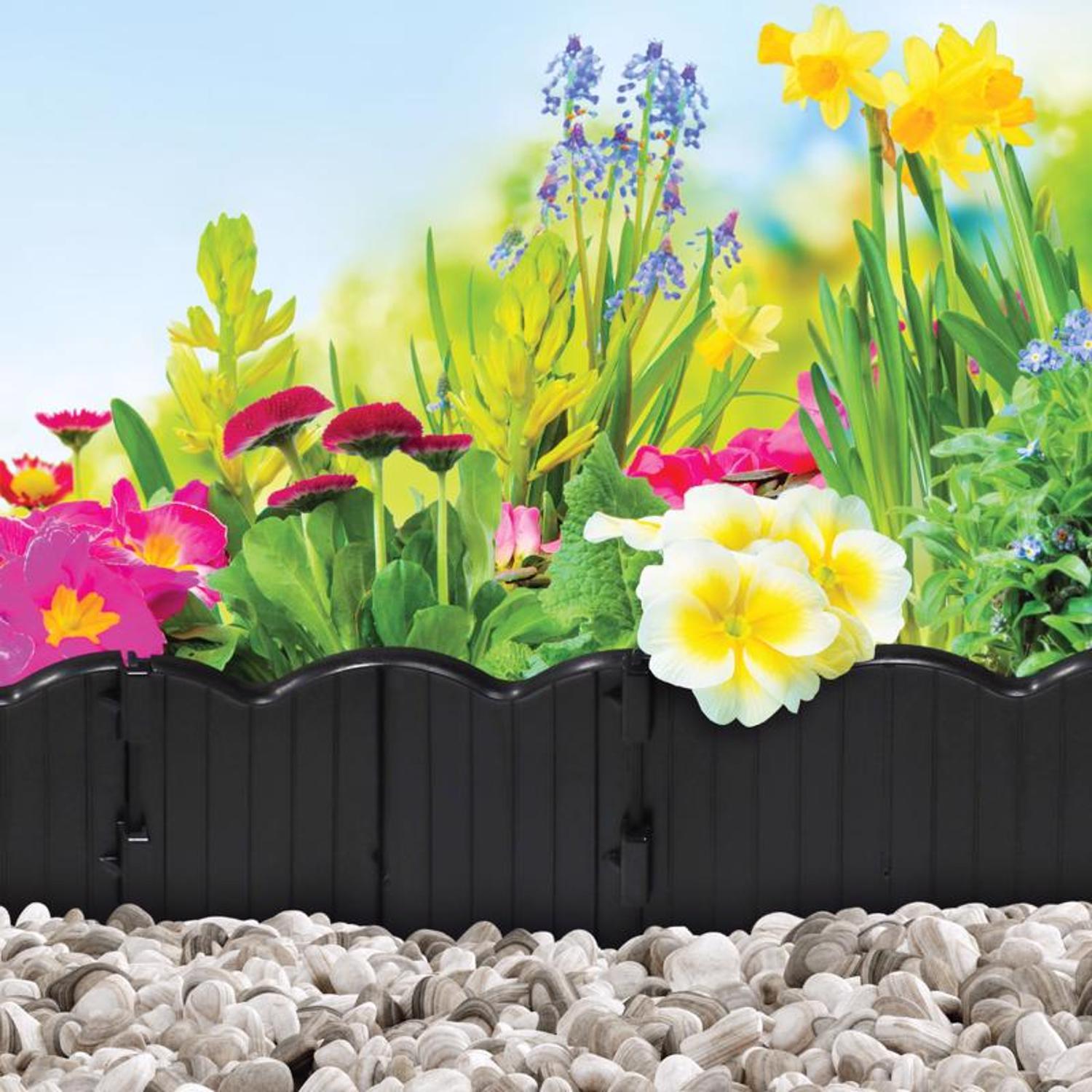  Master Mark 20 Ft. L X 6 In. H Plastic Black Poundable Edging