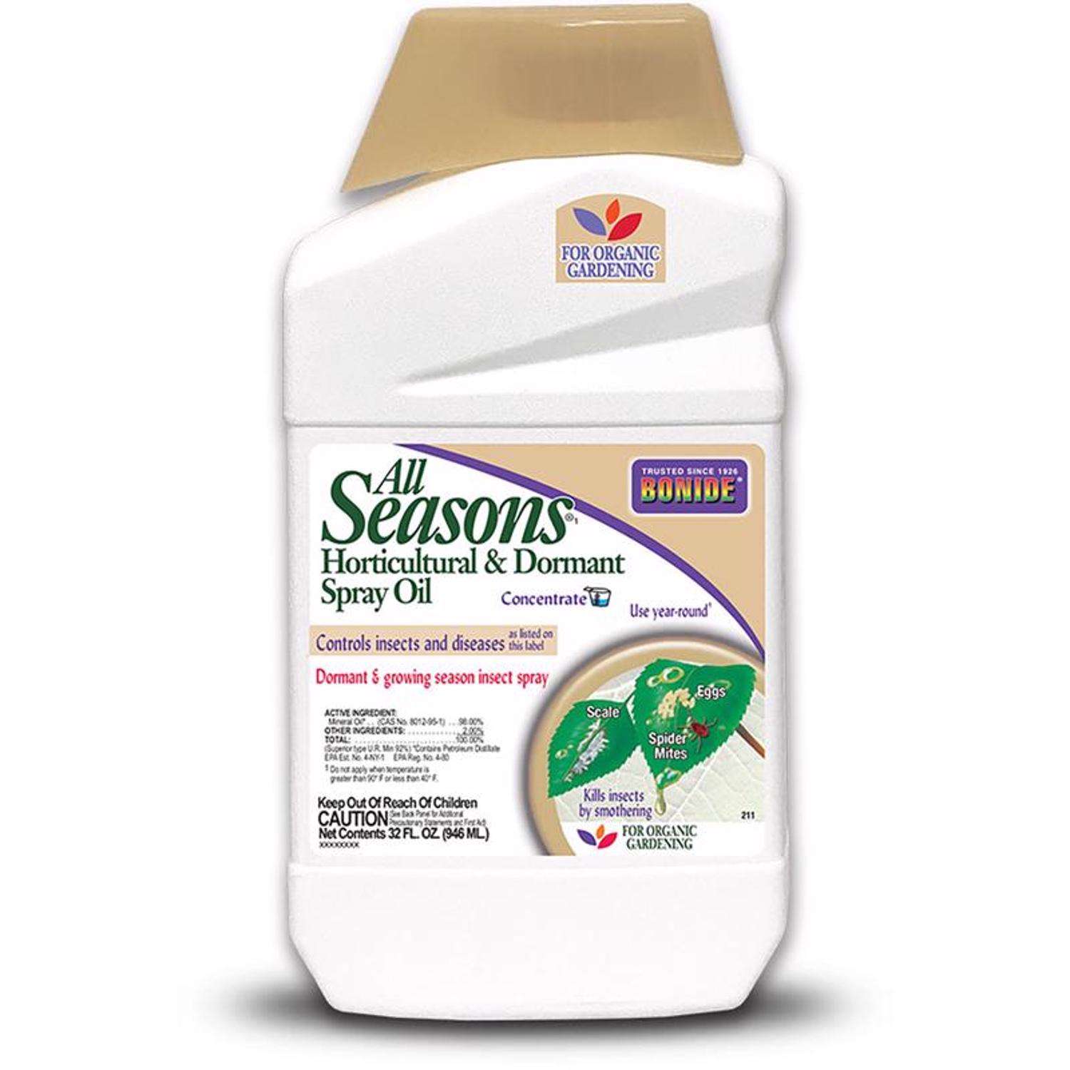  Bonide All Seasons Organic Horticultural Spray Oil Liquid Concentrate 32 Oz