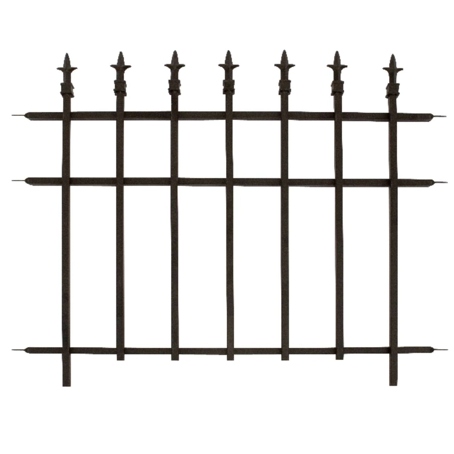  Panacea 36 In. L X 30 In. H Steel Black Garden Fence