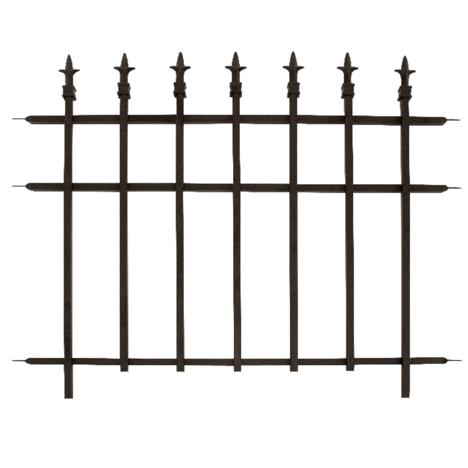  Panacea 36 In. L X 30 In. H Steel Black Garden Fence