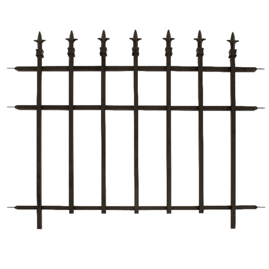  Panacea 36 In. L X 30 In. H Steel Black Garden Fence