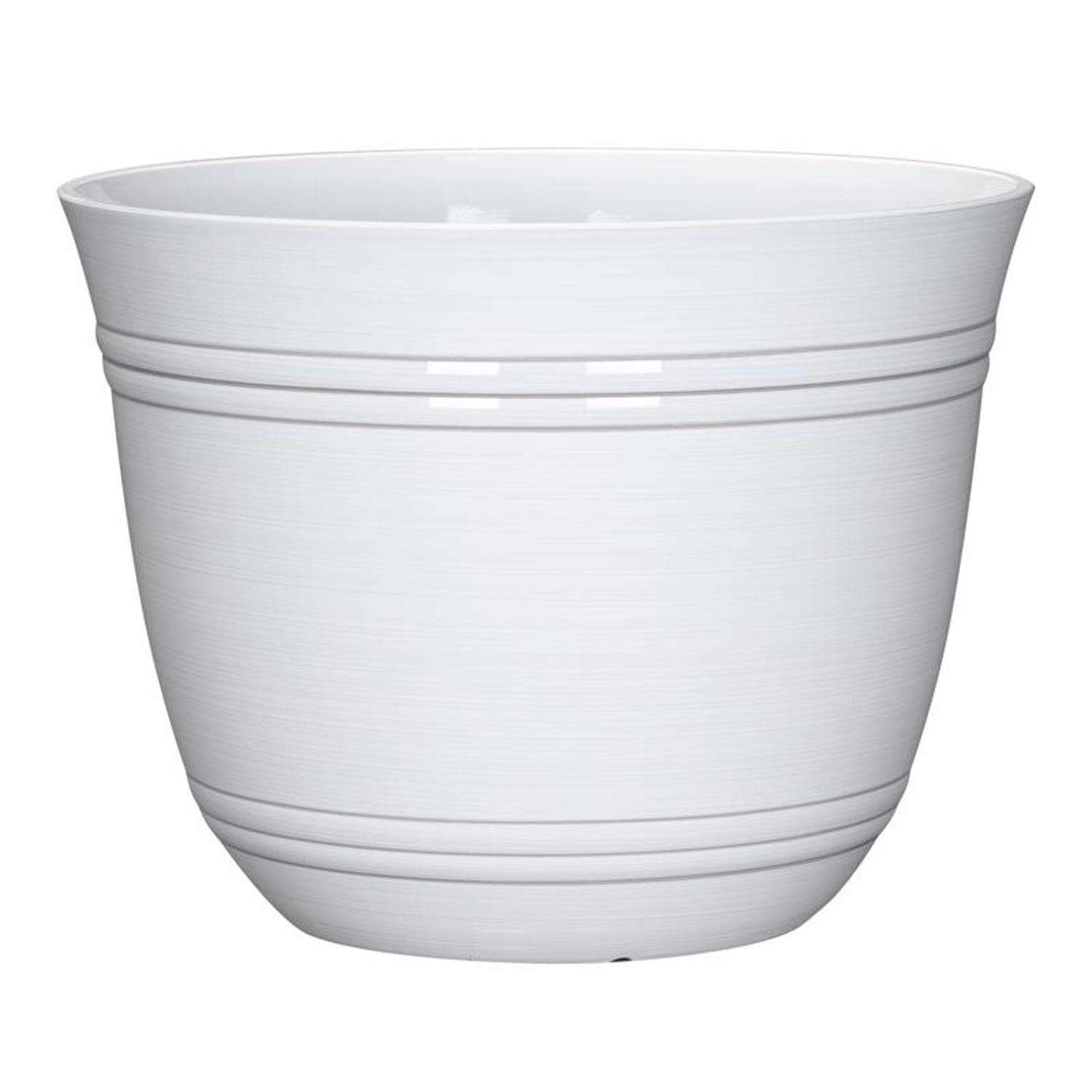  L&G Solutions 11 In. H X 14.5 In. D Polyresin Galileo Planter White