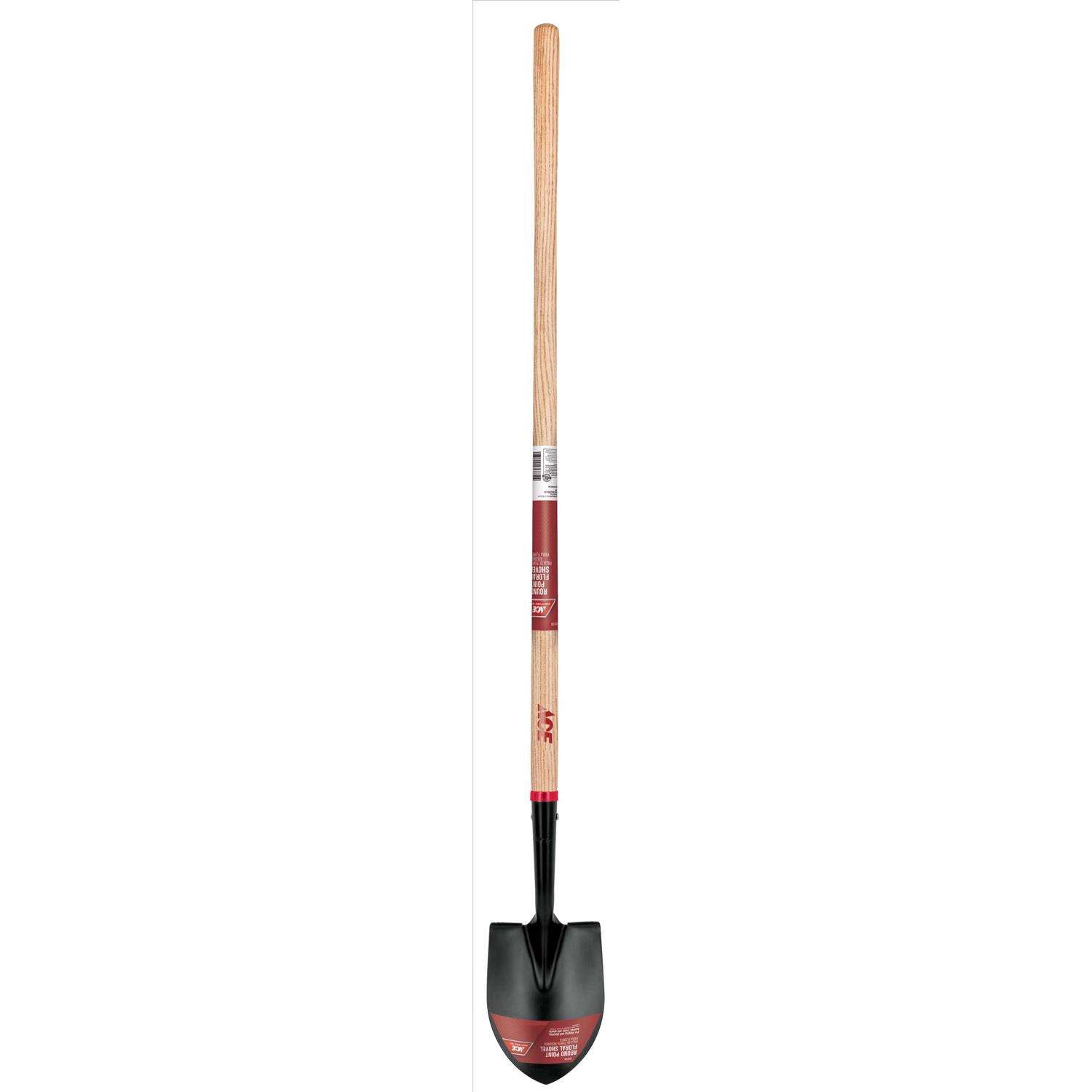  Ace 54 In. Steel Round Floral Shovel Wood Handle