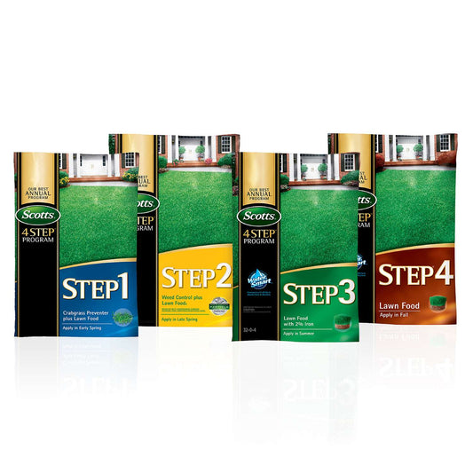  Scotts 4 Step Annual Program Lawn Fertilizer For All Grasses 15000 Sq Ft