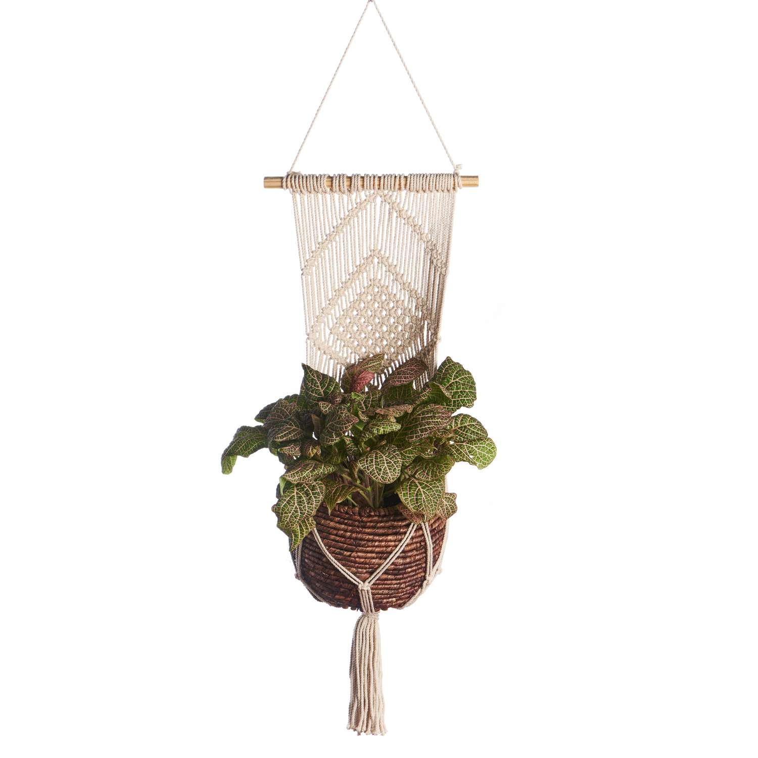  Primitive Planters White Cotton 39 In. H Diamond 1 Pk