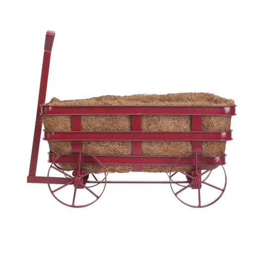  Panacea 14 In. W X 10 In. D Steel Industrial Wagon Planter Burnt Red