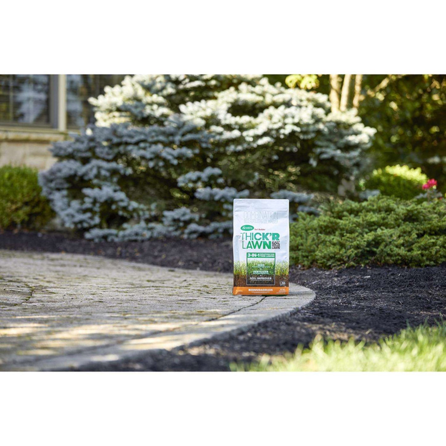  Scotts Turf Builder ThickR Bermuda Grass Sun Or Shade Grass Seed And Fertilizer 12 Lb