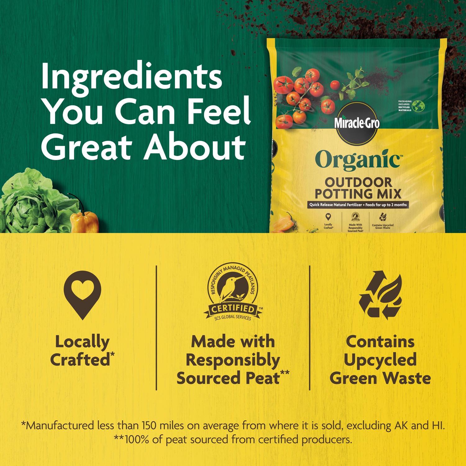  Miracle-Gro Organic All Purpose Potting Mix 25 Qt