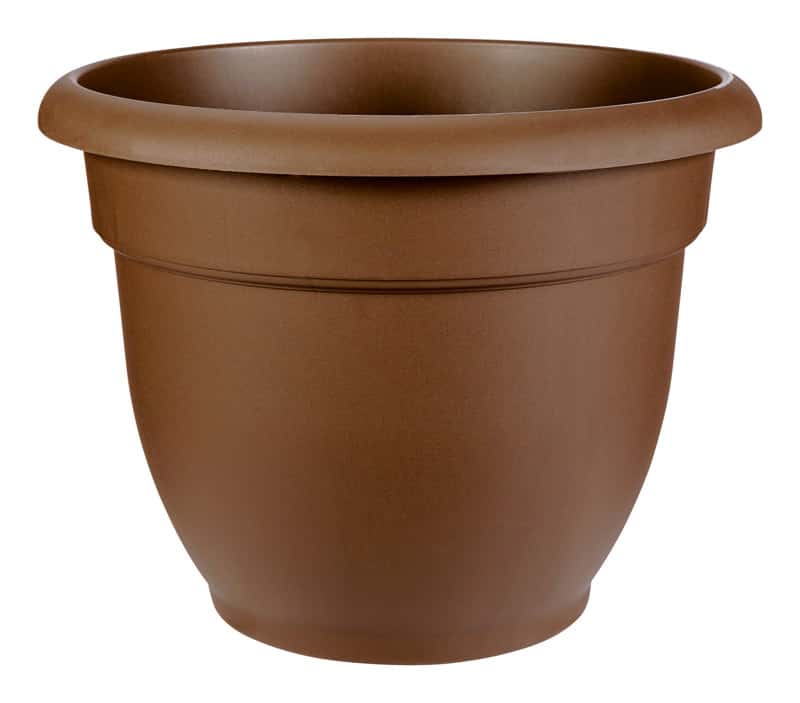  Bloem 10.2 In. H X 12 In. D Resin Ariana Planter Chocolate