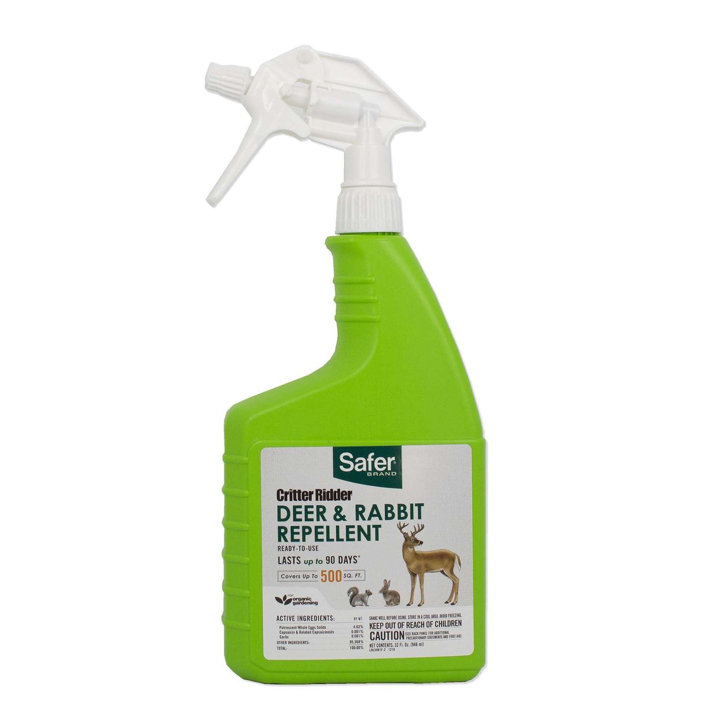  Safer Brand Critter Ridder Animal Repellent Liquid For Deer, Rabbit And Squirrel 32 Oz