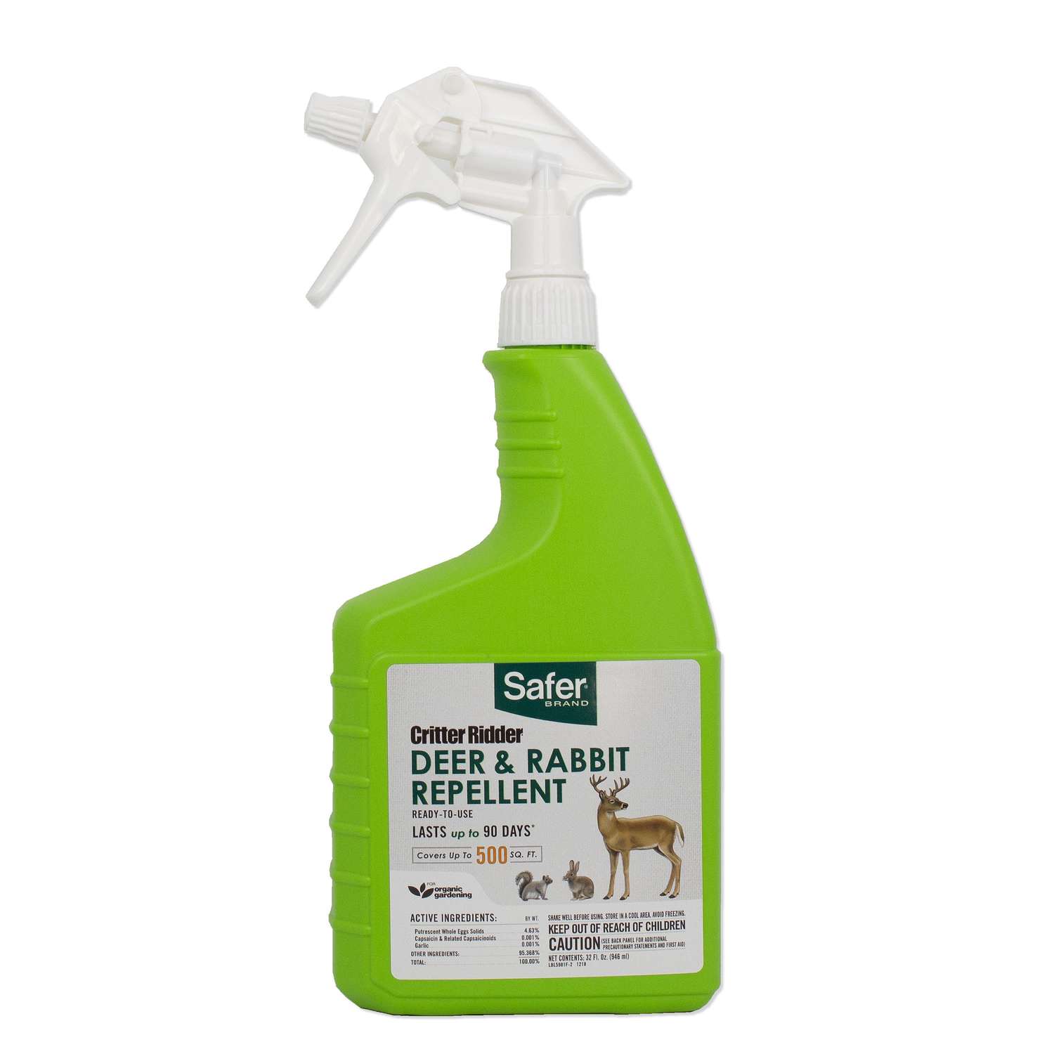  Safer Brand Critter Ridder Animal Repellent Liquid For Deer, Rabbit And Squirrel 32 Oz