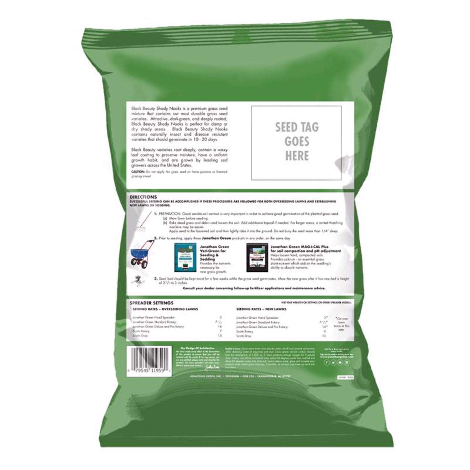  Jonathan Green Black Beauty Shady Nooks Mixed Full Shade Grass Seed 25 Lb