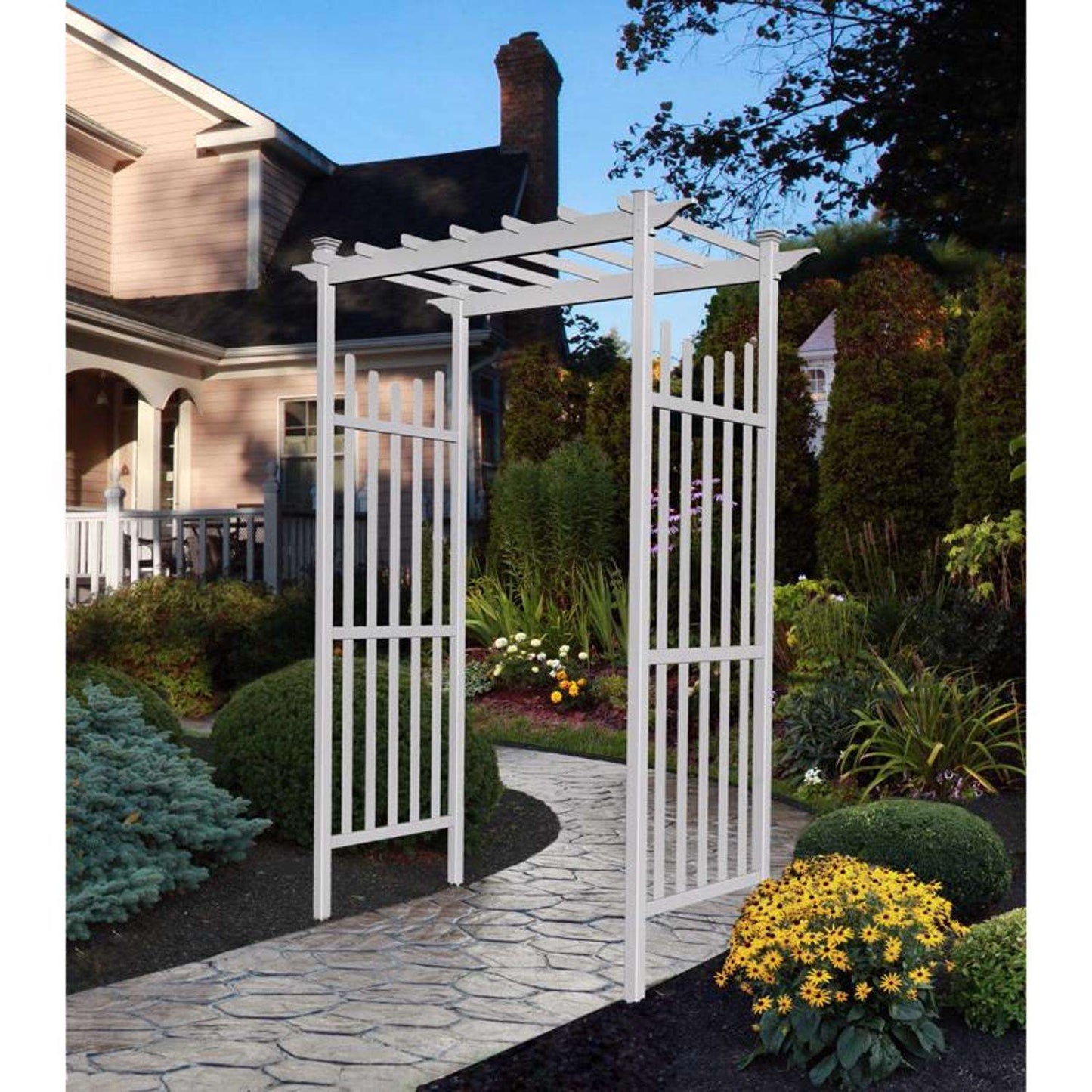  Vita Cardiff 83.75 In. H White Vinyl Arbor