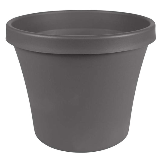  Bloem Terra 20.2 In. H X 24 In. D Plastic Planter Charcoal