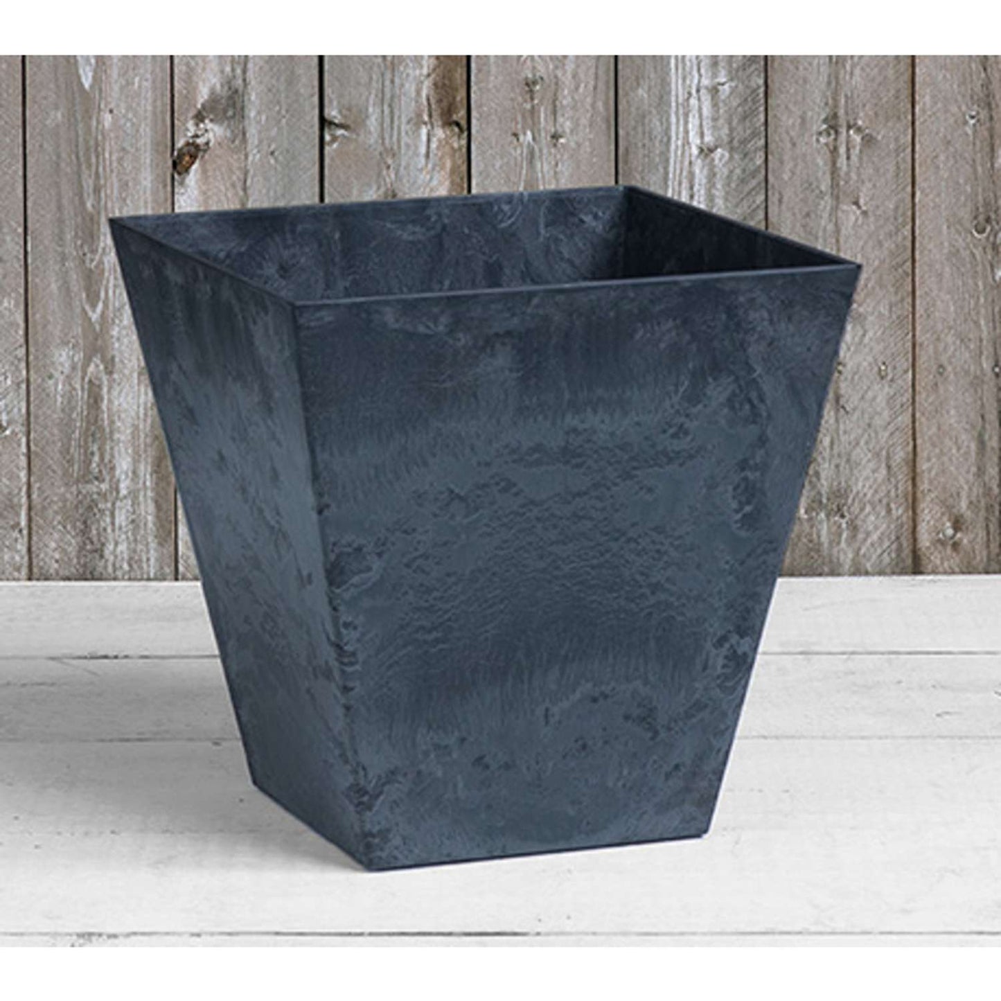  Novelty Artstone 8 In. H X 7.8 In. W X 7.8 In. D Resin Ella Planter Black